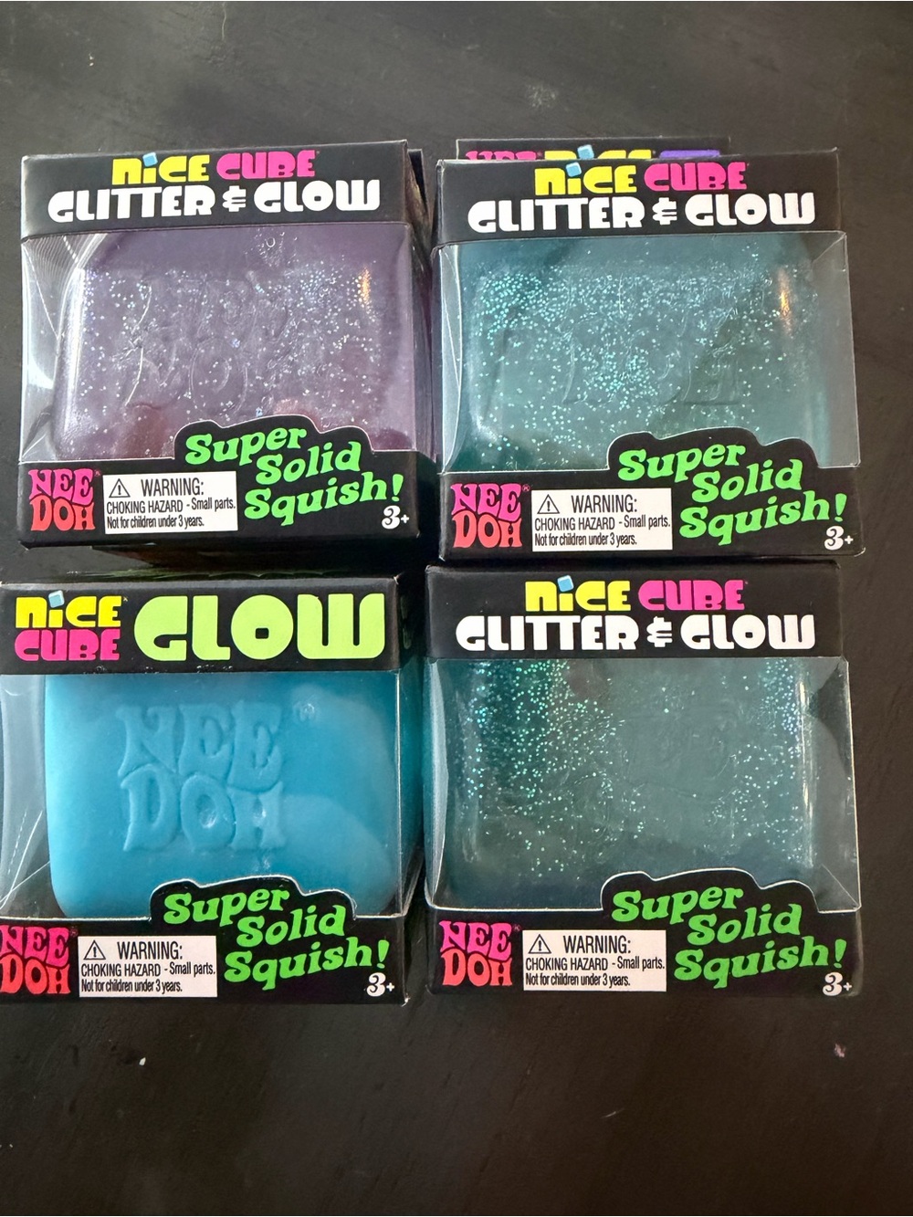NeeDoh Nice Cube & Glitter & Glow Bundle